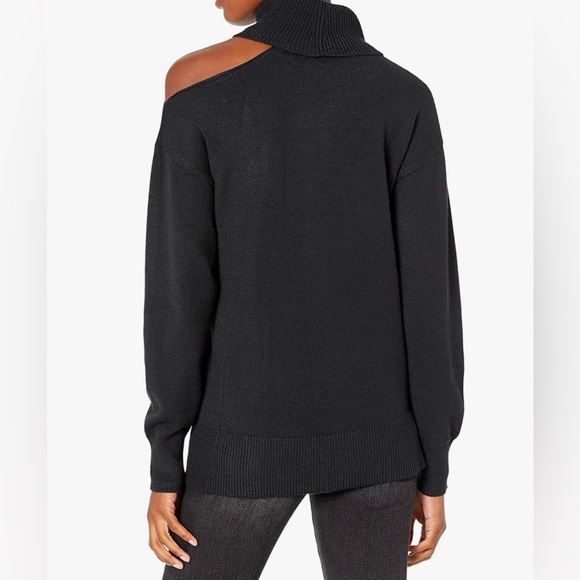 Brown, single cold shoulder cowl neck sweater. - Picture 4 of 4